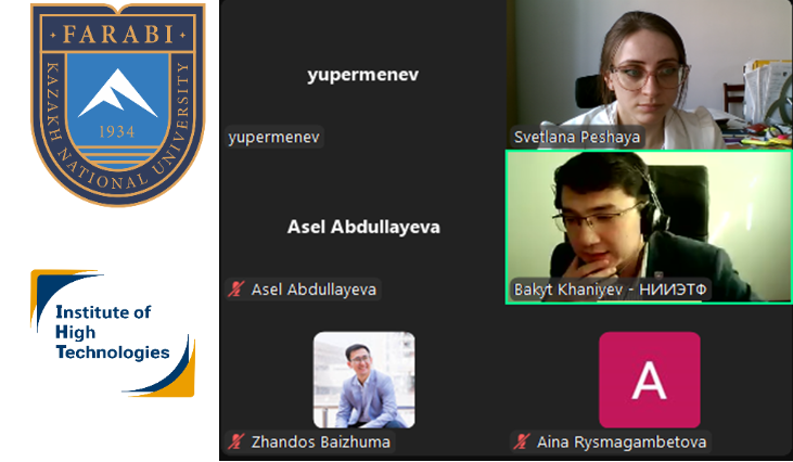 Online Meeting between the Faculties of KazNU and LLP "Institute of High Technologies": Cooperation on Environmental Research in the Framework of SDG 13 and SDG 9