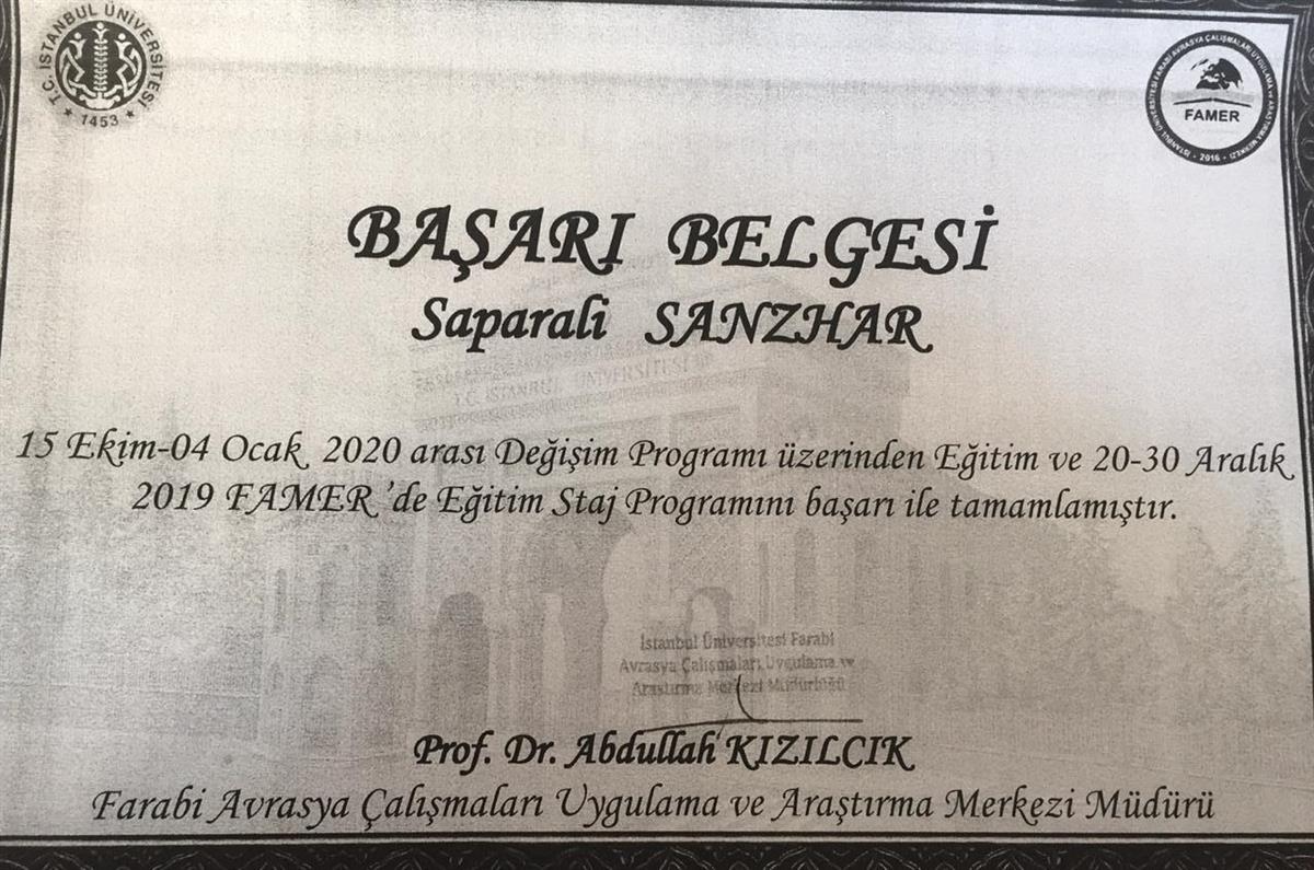 Халықаралық  симпозиум "Алтын Орда және оның мұрасы" Стамбул университетінде