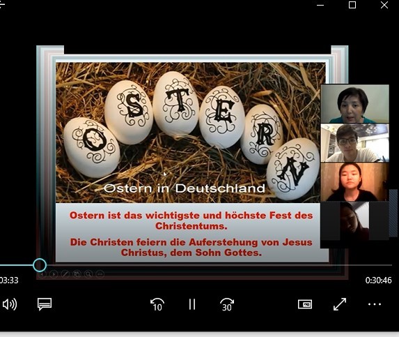 «Германиядғы Пасха мерекесін тойлау» тақырыбына онлайн режимдегі тәрбие сағаты