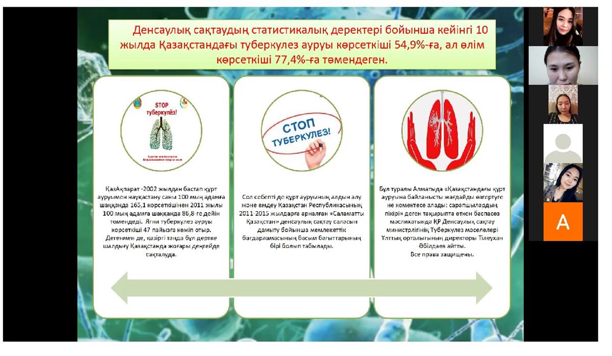 "Туберкулезге қарсы күрес" атты ашық тәрбие сағат