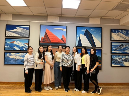 The students of the Facluty of Philology  were   introduced into A. Kasteev's paintings