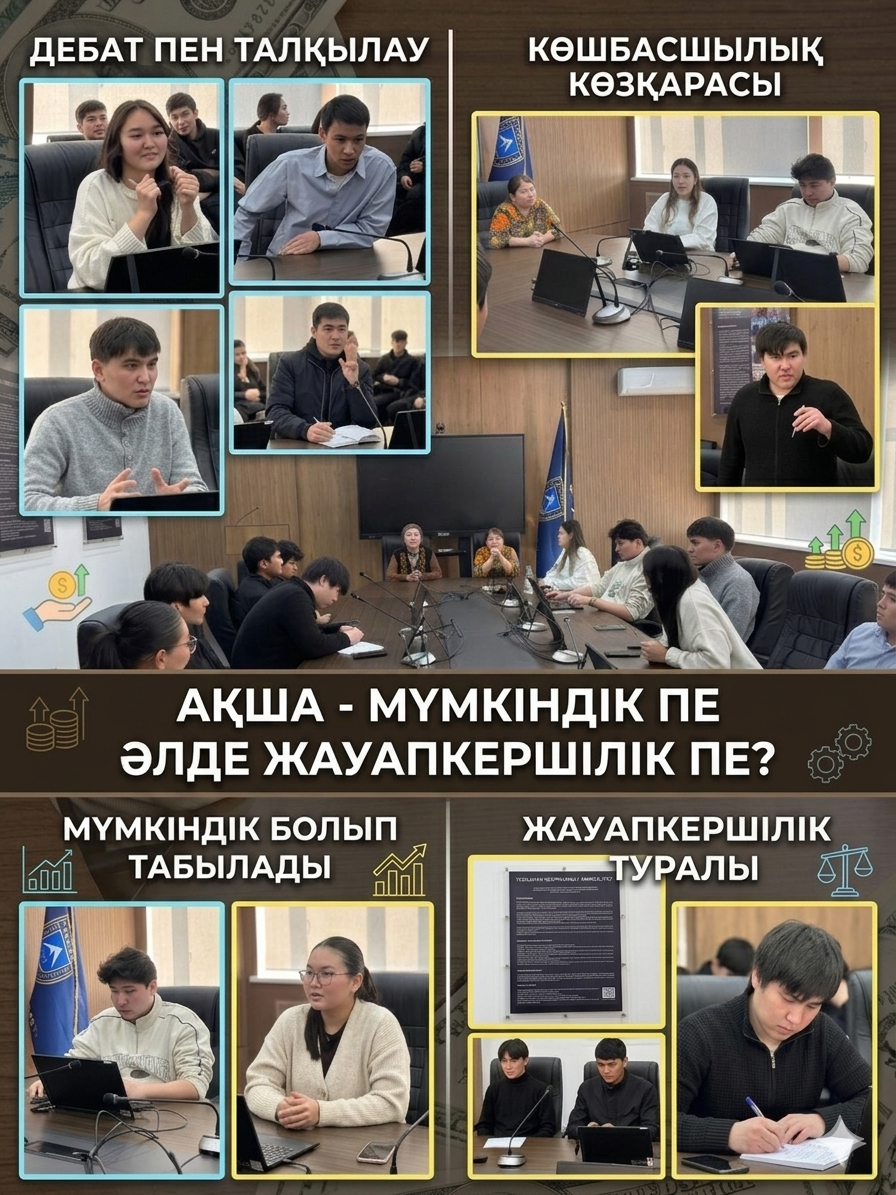 Дебат: «Ақша – мүмкіндік пе әлде жауапкершілік пе?»