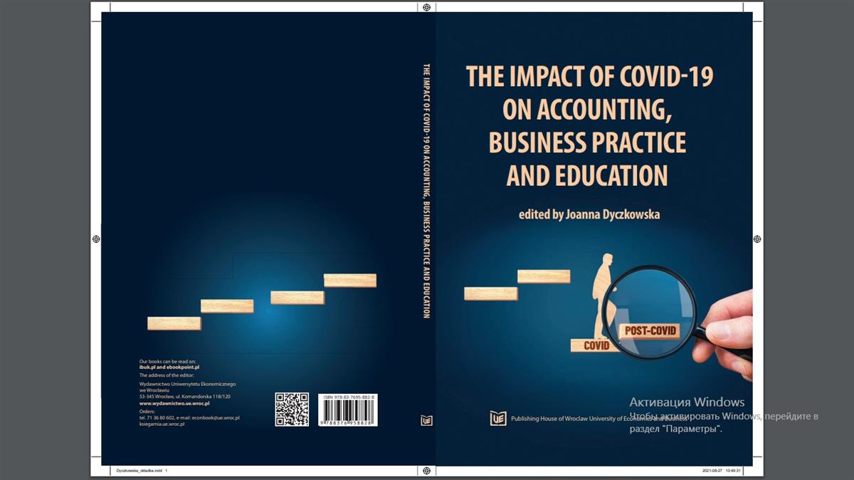 Presentation of the monograph "THE IMPACT OF COVID-19 ON ACCOUNTING, BUSINESS PRACTICE AND EDUCATION"