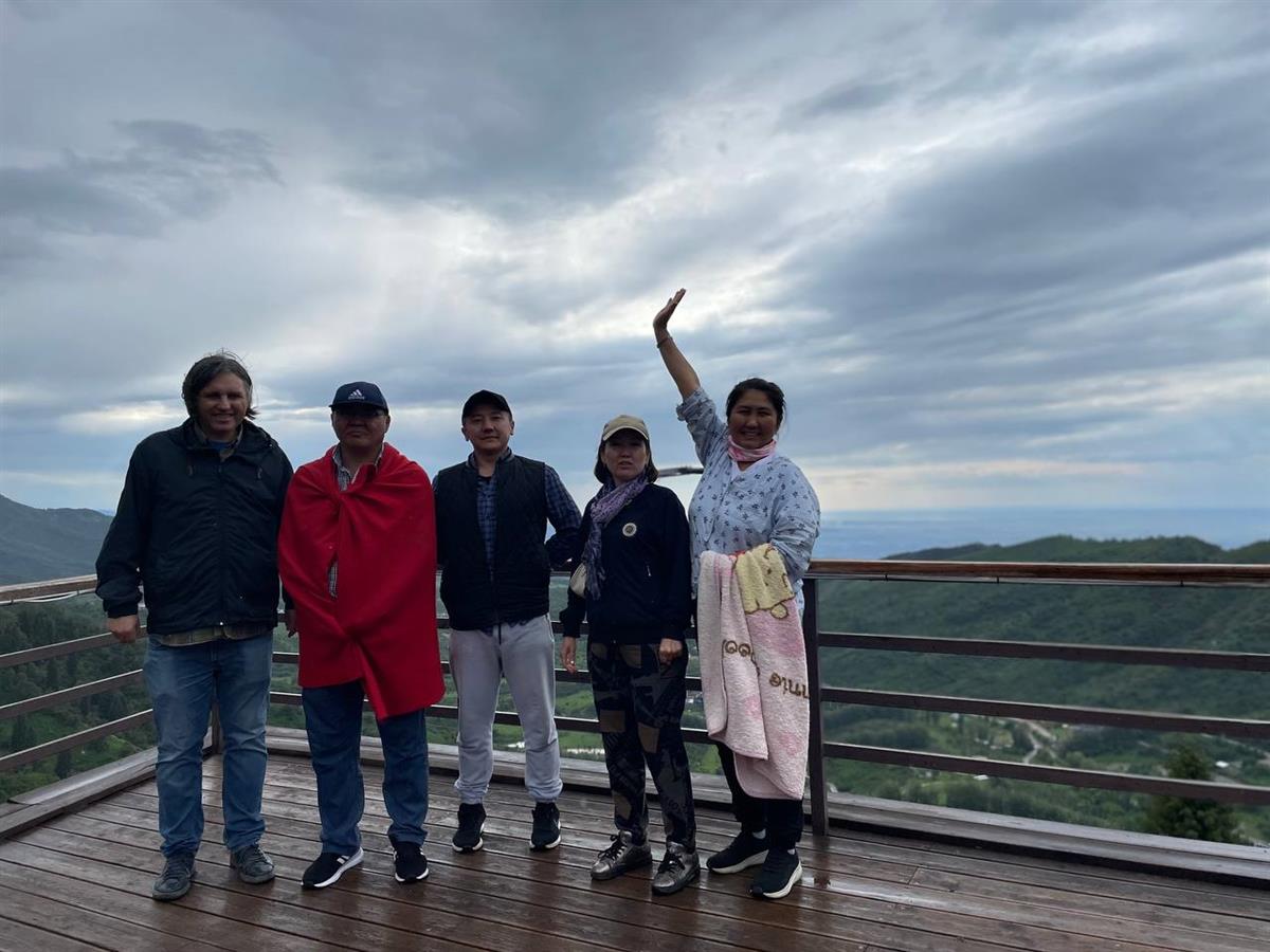 Professor of the Portuguese University ISCTE - Instituto Universitário de Lisboa (ISCTE-IUL) Octavian Postolache after the seminar, together with the staff of the Department "Artificial Intelligence and Big Data" of the Faculty of Information Technology  visited the sights of Almaty.