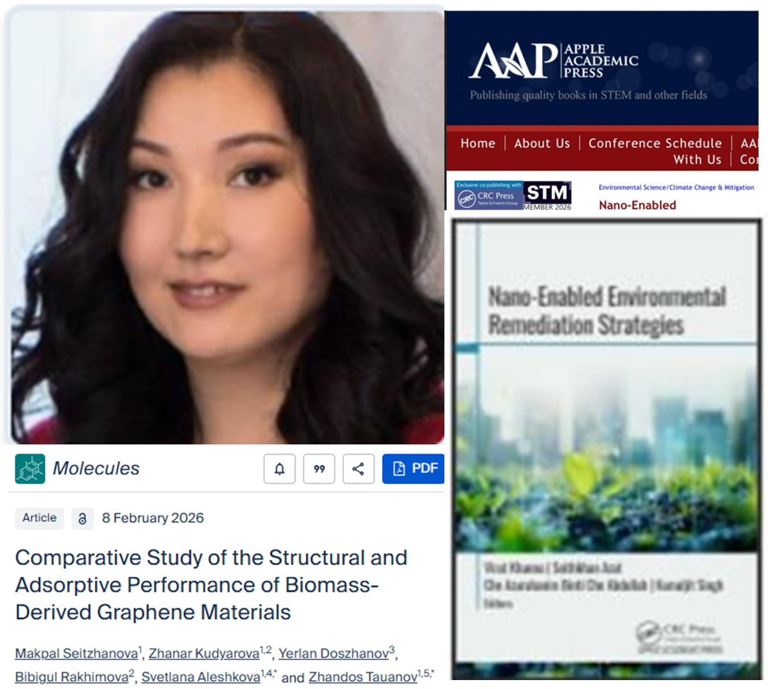 Доцент-зерттеуші Сейтжанова Макпал Азизқызының ғылыми нәтижелері халықаралық ғылыми кітапта жарияланды