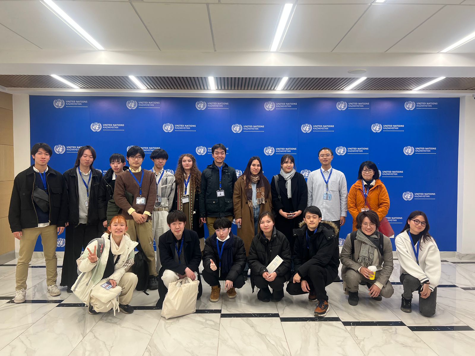 Студенты  кафедры Дальнего Востока КазНУ имени аль-Фараби  вместе  с преподавателями и студентами Токийского университета посетили Представительство ООН  в Алматы