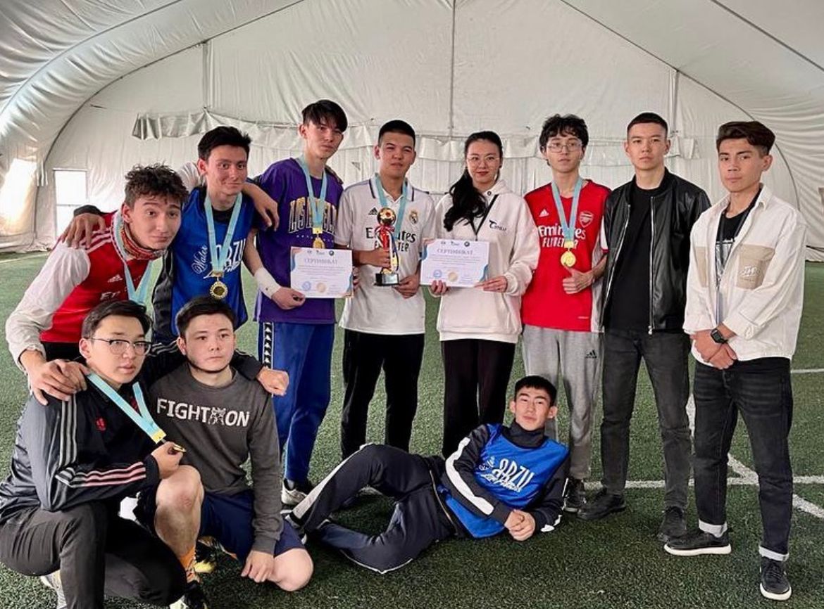 The USB team representing the Student Bureau for the Bologna Process at the Faculty of International Relations took the first place in the mini-football competition.