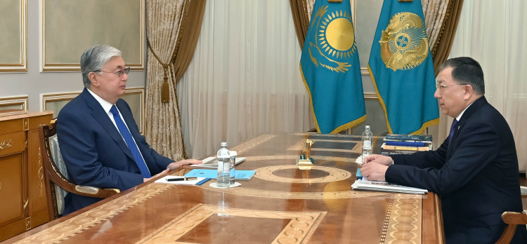 THE HEAD OF STATE RECEIVED RECTOR OF AL-FARABI KAZAKH NATIONAL UNIVERSITY ZHANSEIT TUIMEBAYEV