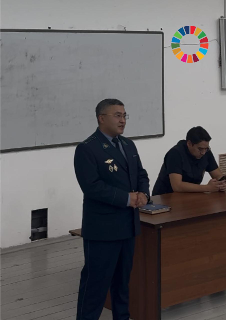 Құқық қорғау органдары өкілдерімен ақпараттық-білім беру кездесуі  ТДМ № 16 аясында өтті.