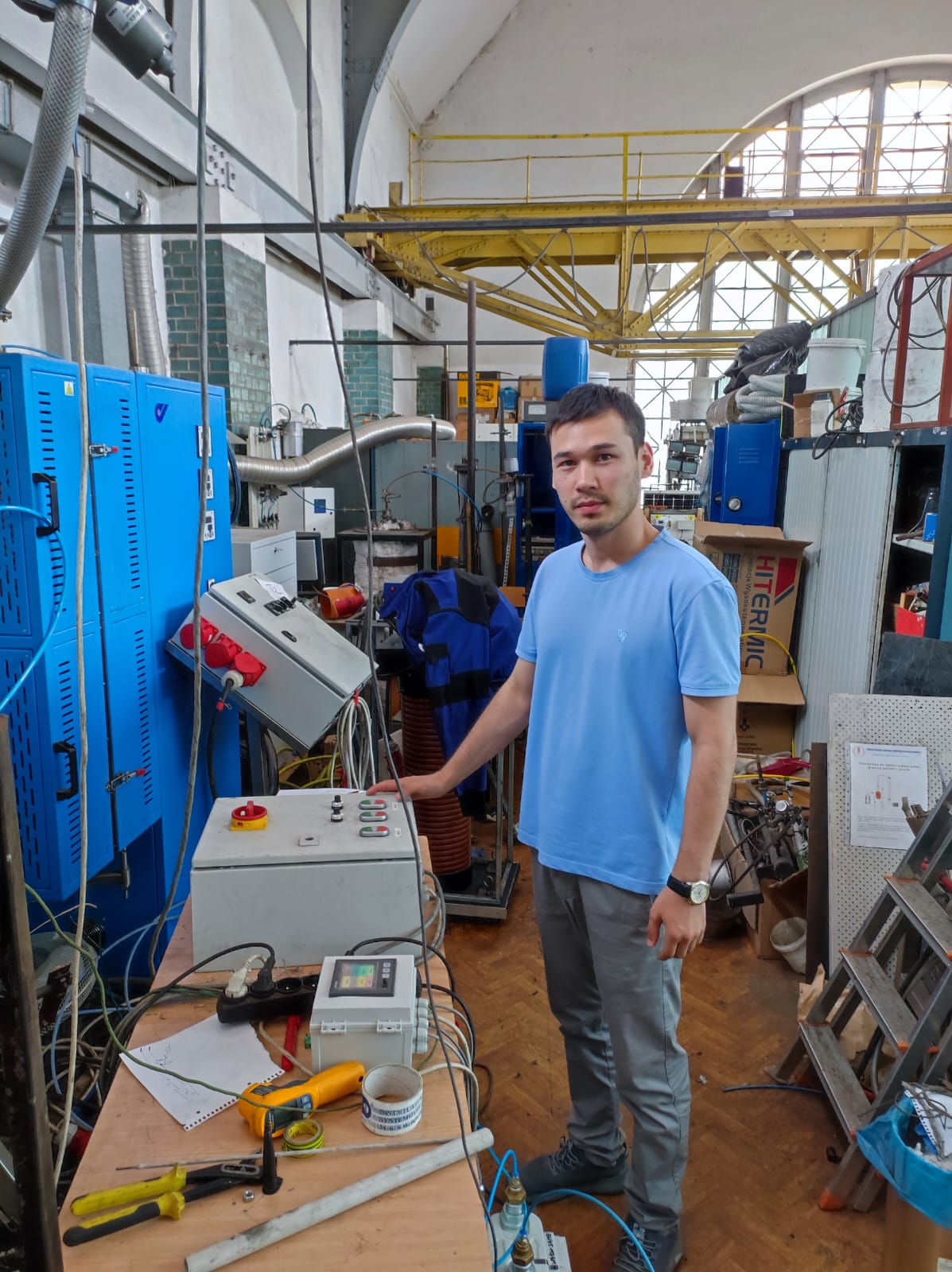 Doctoral student of the Department of Thermophysics and Technical Physics Orynbasar Magzhan Nurlanuly in a scientific internship in Poland