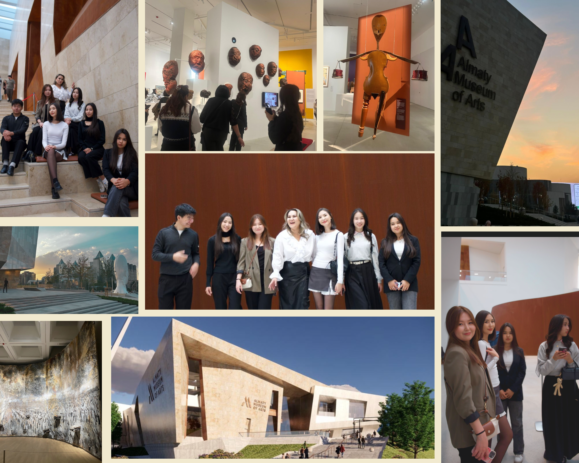 ГиМУ 1 курс студенттері эдвайзері Асел Асылбекқызымен бірге Almaty Museum of Arts-қа танымдық сапар жасады.