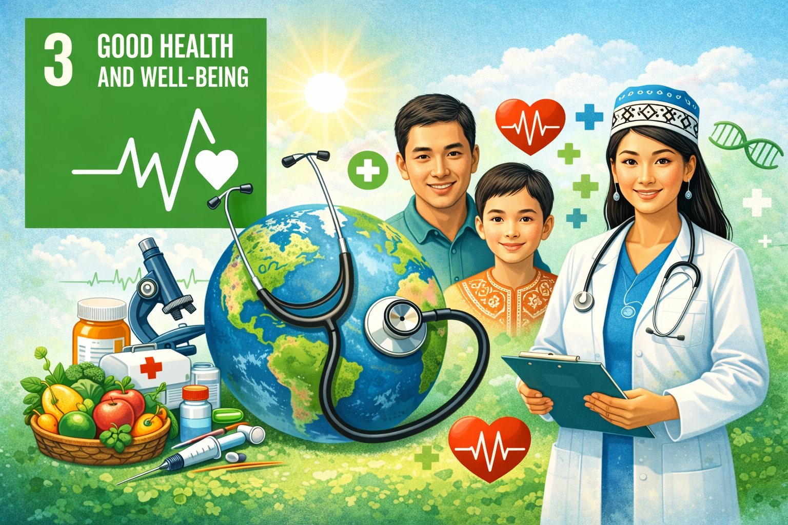 ҚазҰУ биология және биотехнология факультетінің ғылыми-зерттеу және тәжірибелік-конструкторлық жұмыстар арқылы 3-Тұрақты даму мақсатын (Денсаулық және әл-ауқат) жүзеге асыруға қосқан үлесі